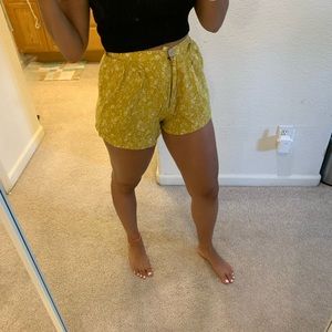 Yellow flowered shorts